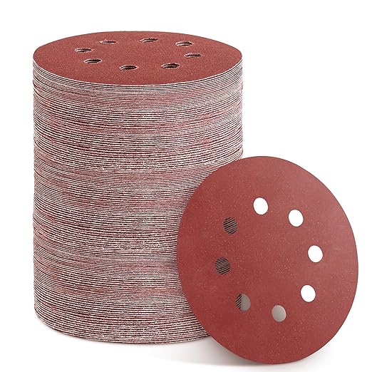 150pcs 1000 Grit Sanding Discs, 5-Inch 8-Hole Sandpaper, by YEHBS