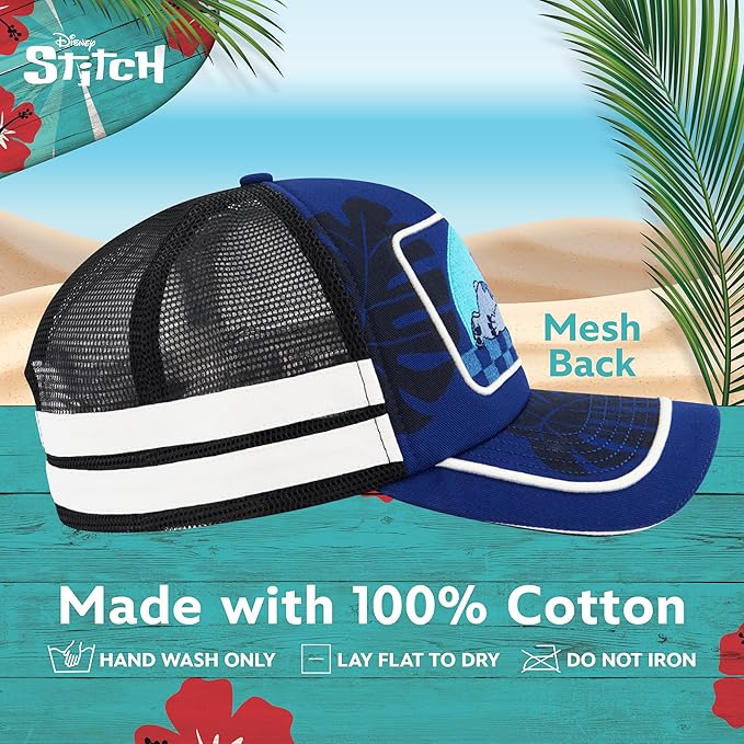 Disney Stitch Dad Hat, Adult Cotton Baseball Cap with Curved Brim