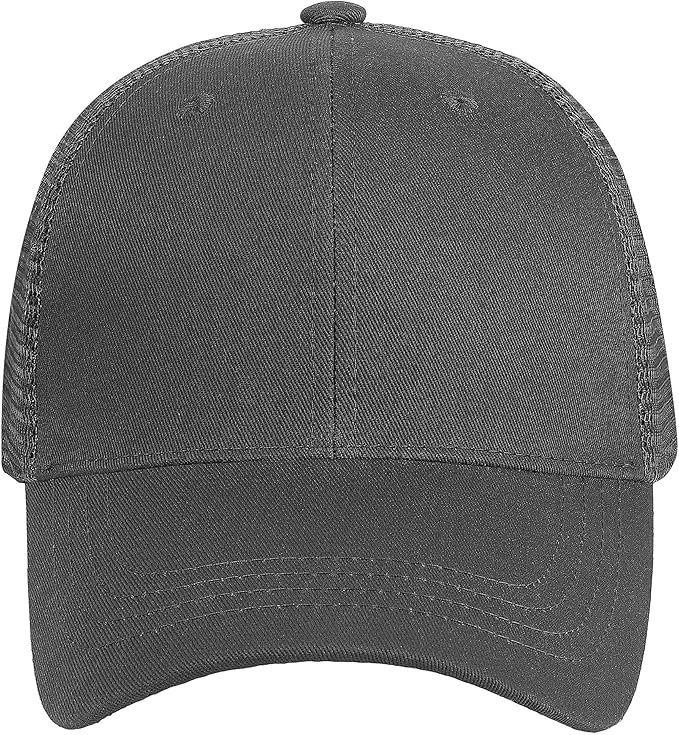 Falari Trucker Hat Baseball Cap Structured Plain Design 6 Panel, Adjustable Size