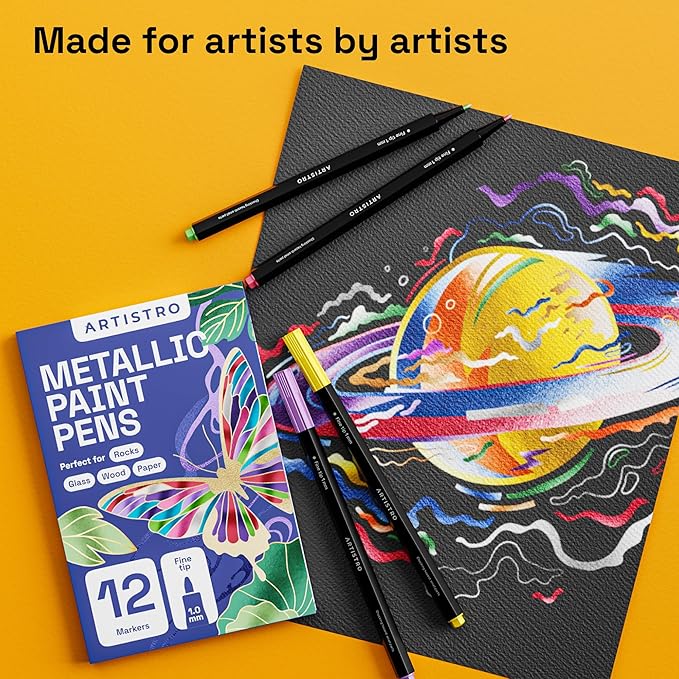 ARTISTRO 12 Metallic Markers - Image 6