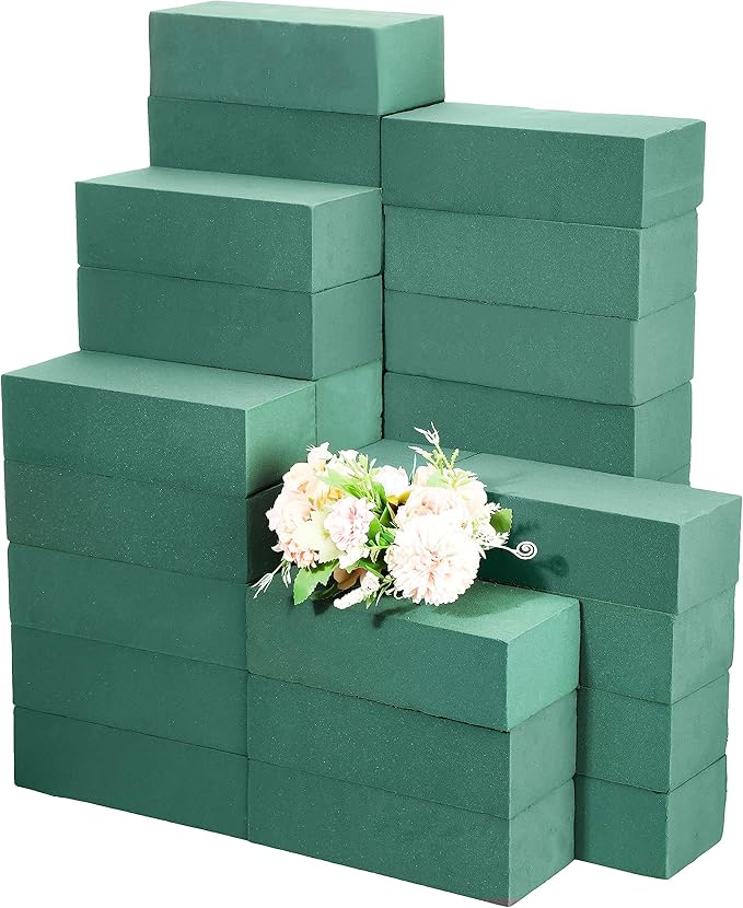 Marsui 30Pcs Floral Foam Blocks Dry and Wet Florist Foam Brick Flower by Marsui