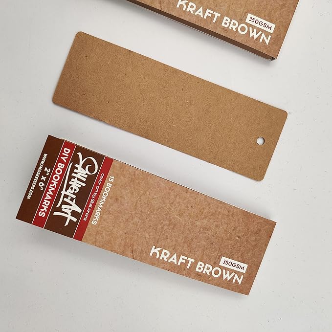 350 GSM DIY Premium Brown Kraft Bookmark Sketchpads - Image 8