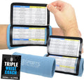 Sports Unlimited Youth Triple Wrist Coach, Football Wristbands for Plays, Baseball Wristbands, QB Arm Bands
