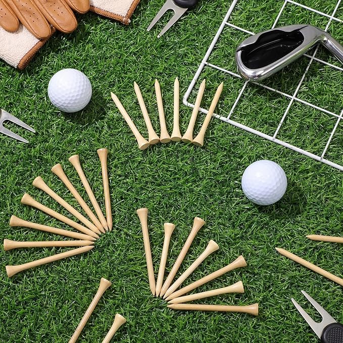 Mudder 600 Pack Golf Tees Bulk Wooden Golf Tees Multicolor Wood for Men Balls Accessories