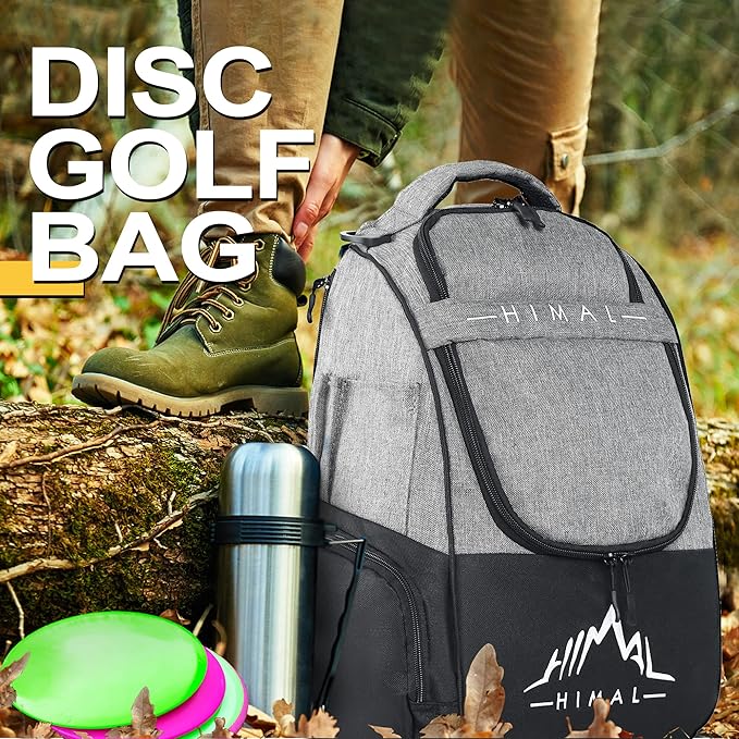 HIMAL HIMAL Disc Golf Bag Holds 22+ Discs, Durable Disc Golf Backpack with Large Capacity, and Multiple Storage Pockets