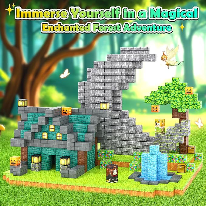 Large Magnetic Blocks Kids Building Toys Mine Magworld Magic Enchanted Building - Image 7
