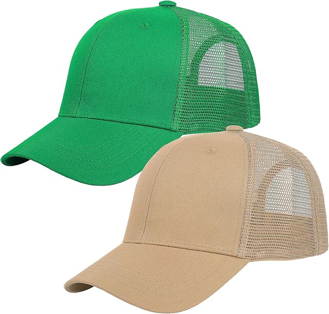 Falari Trucker Hat Baseball Cap Structured Plain Design 6 Panel, Adjustable Size