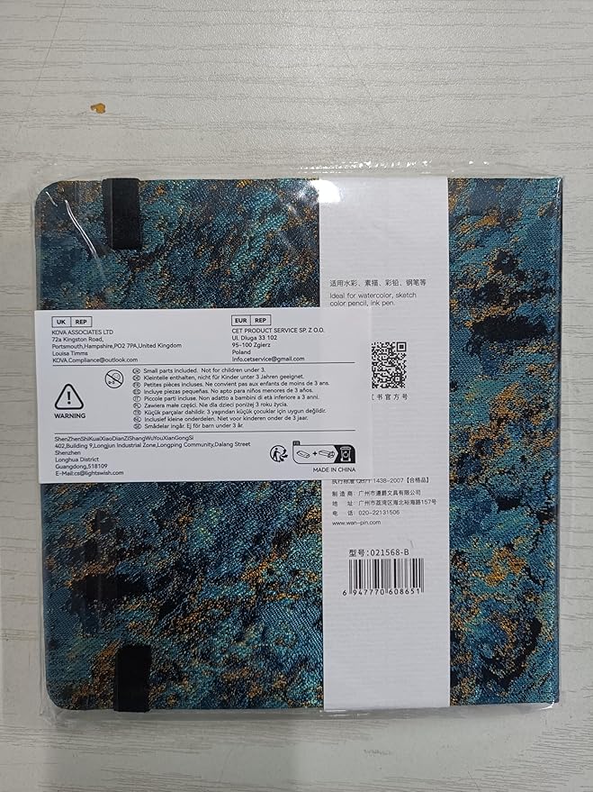 Lightwish Square Watercolor Journal, 100% Cotton, 300gsm/140lb, 24 Sheets Cold - Image 10