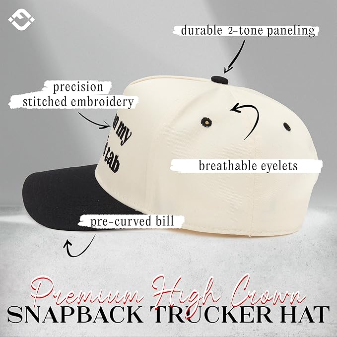 Funky Junque Trucker Hat Women Men 2-Tone Baseball Cap – Vintage Western Style Embroidered Snapback, Premium Cotton Blend