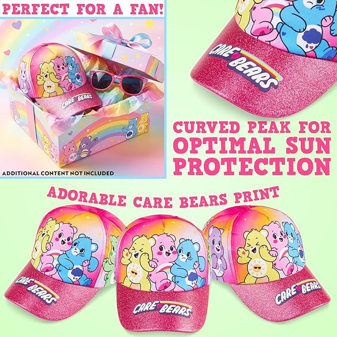 Hello Kitty | Disney Stitch | Care Bears Baseball Cap & Sunglasses for Girls UV400 Sun Protection Gifts for Girls