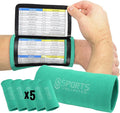 Sports Unlimited Youth Triple Wrist Coach, Football Wristbands for Plays, Baseball Wristbands, QB Arm Bands