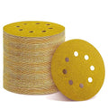 75PCS Gold Sanding Discs Set, 5-Inch 8-Hole Sandpaper by YEHBS