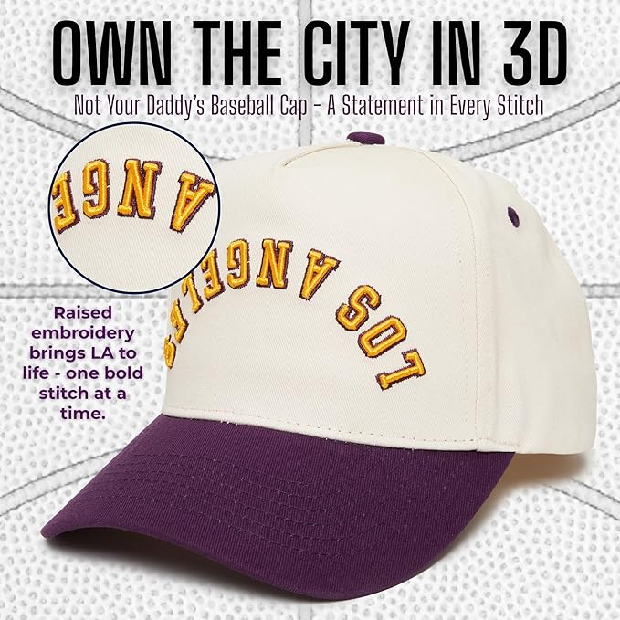 Funky Junque Upside Down City Trucker Hat for Men and Women – Unisex 3D Embroidered Gameday Baseball Cap, Retro Snapback Hats