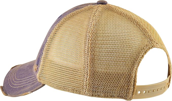 Vintage Distressed Baseball Cap – Unstructured Fit Adjustable Snapback Hat for Men & Women