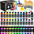 52 PCS Classic & Pastel & Glow in the Dark Acrylic Paint Set by POPYOLA