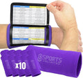 Sports Unlimited Adult Triple Wrist Coach, Football Wristbands for Plays, Baseball Wristbands, QB Arm Bands