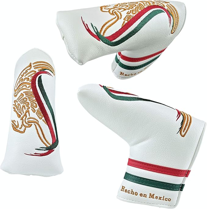 Foretra Mexico Driver Headcover Golf Club Covers Blade Mallet Putter Cover Alignment Stick Holder Hybrid Fairway Wood Head Cover Mexican Style Novelty Golf Accessories for Most Brands