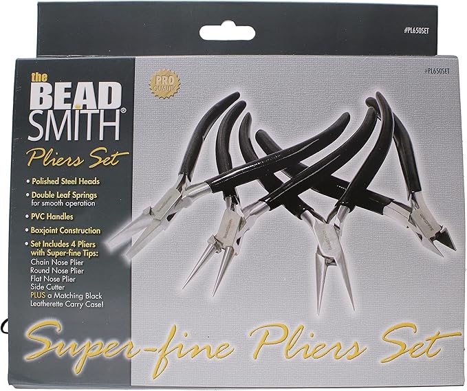 The Beadsmith Slim Line Pliers Set – Extra Fine Tips – 4.5 Inches, 4-Pieces: - Image 2