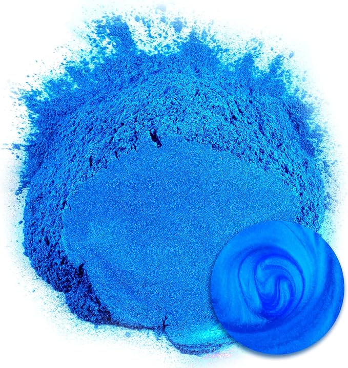 Ceya Mica Powder, 5.3oz/ 150g Ocean Blue Pearlescent Effect Colorant Pigment - Image 2