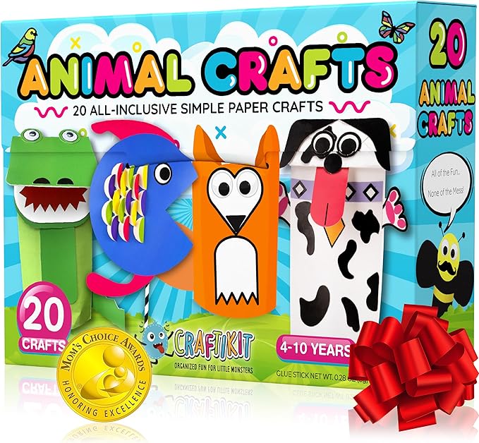 Craftikit® 20 Award-Winning Animal Toddler Arts and Crafts by CraftiKit