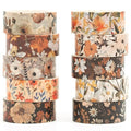 10 Rolls Blooming Flowers Washi Tape Set Floral Arts Adhesive Tapes Colorful by Songdao