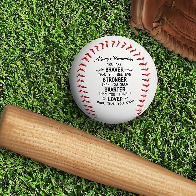 Religious Baseball Gifts for Men, Birthday Baptism First Communion Confirmation Personalized Inspirational Bible Verse Baseball for Godson Son Grandson, Easter Basket Stuffers Gifts