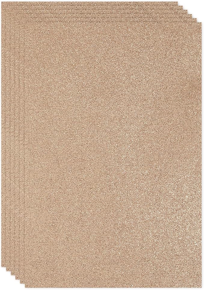 PATIKIL 2mm Thick Non Adhesive Glitter Foam Sheet 16x24inch Brown, EVA Shiny by PATIKIL