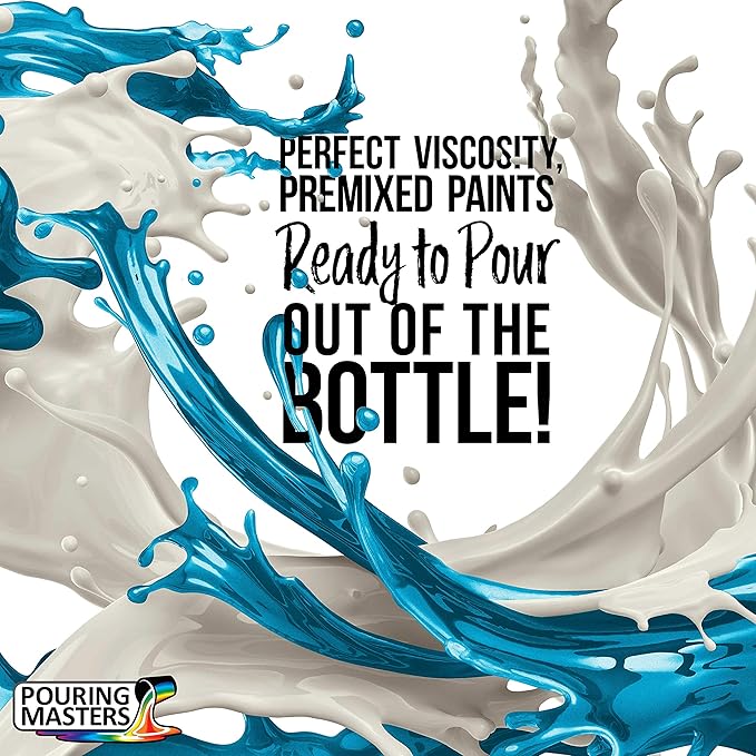 Pouring Masters Peacock Teal Metallic Iridescent Pearl Ready to Pour Acrylic - Image 2