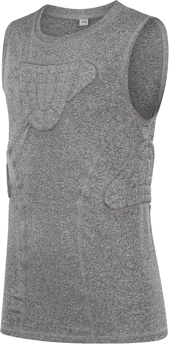 Youth Padded Compression Shirt Vest Rib Chest Protector Football Baseball