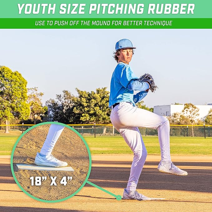 GoSports Baseball & Softball Pitching Mound Rubber - 24" and 18" Sizes
