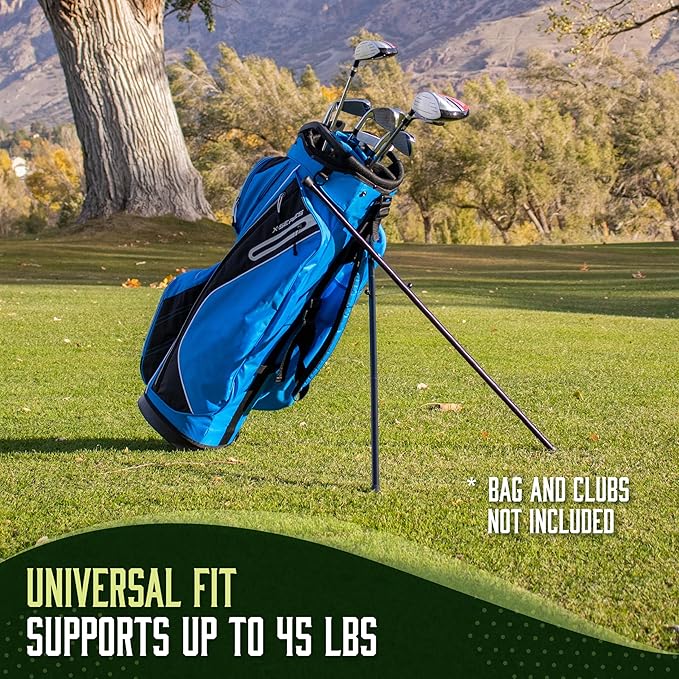 Golf Bag Stand Attachment Foldable Legs Only | Portable Attachable Stand | Legs Only | Golf Gifts for Mens Golfer Accessories | Preventing Cart Bag Falls & Club Damage