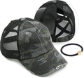 C.C Ponycap Messy High Bun Ponytail Adjustable Glitter Mesh Trucker Baseball Cap