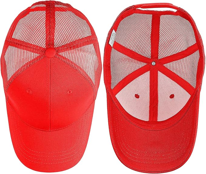 Falari Trucker Hat Baseball Cap Structured Plain Design 6 Panel, Adjustable Size