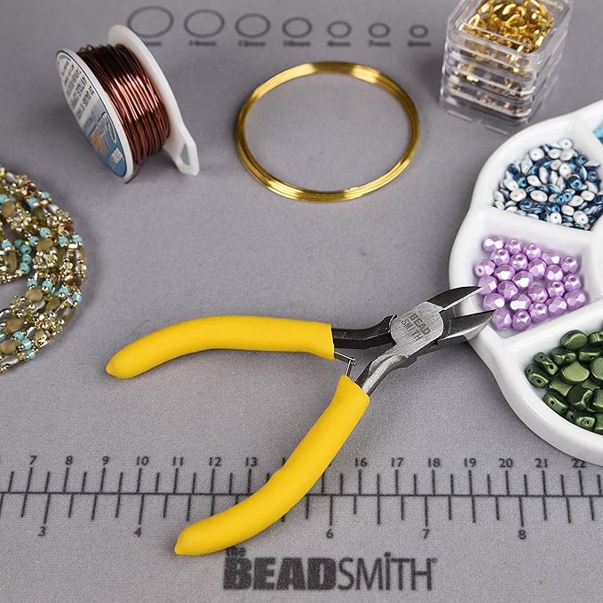 The Beadsmith Color-ID Side Cutter – 5 inches – Yellow Comfort Grip Handle – - Image 6