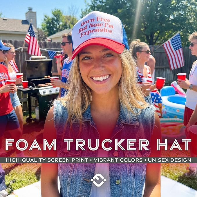Funky Junque Premium Mesh Snapback Trucker Hat - Stylish Comfort for All - Patriotic, Humor & More