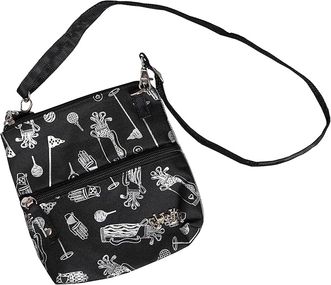 Glove It Golf Zip Bag - Crossbody Organizer with 2 Pockets, 24 in Detachable Strap, Lightweight Women’s Golf Accessory Bag