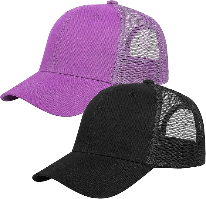 Falari Trucker Hat Baseball Cap Structured Plain Design 6 Panel, Adjustable Size