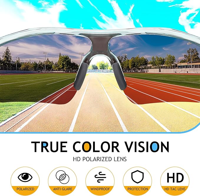 FEISEDY Kids Teens Baseball Polarized Sunglasses Sports TR90 Frame Boys Girls Cycling B2454