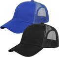 Falari Trucker Hat Baseball Cap Structured Plain Design 6 Panel, Adjustable Size