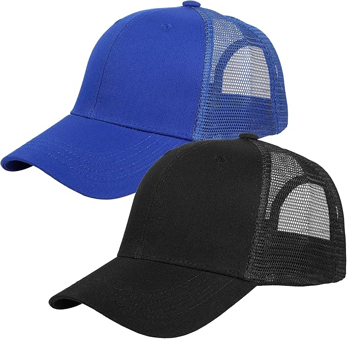 Falari Trucker Hat Baseball Cap Structured Plain Design 6 Panel, Adjustable Size