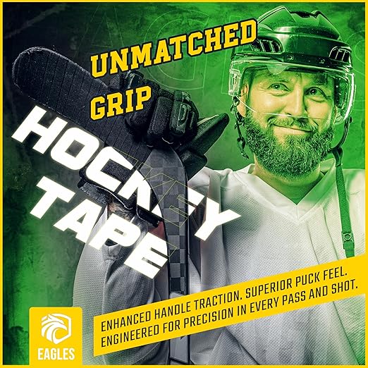 EAGLES Hockey Tape Multipurpose Cloth Tape Roll for Lacrosse Baseball & Softball Bats, Rackets, Pullup Bars, Gardening Tools, Easy Tear Over Grip - Multi Sport Handle Tape - Sports Gift (Blue)