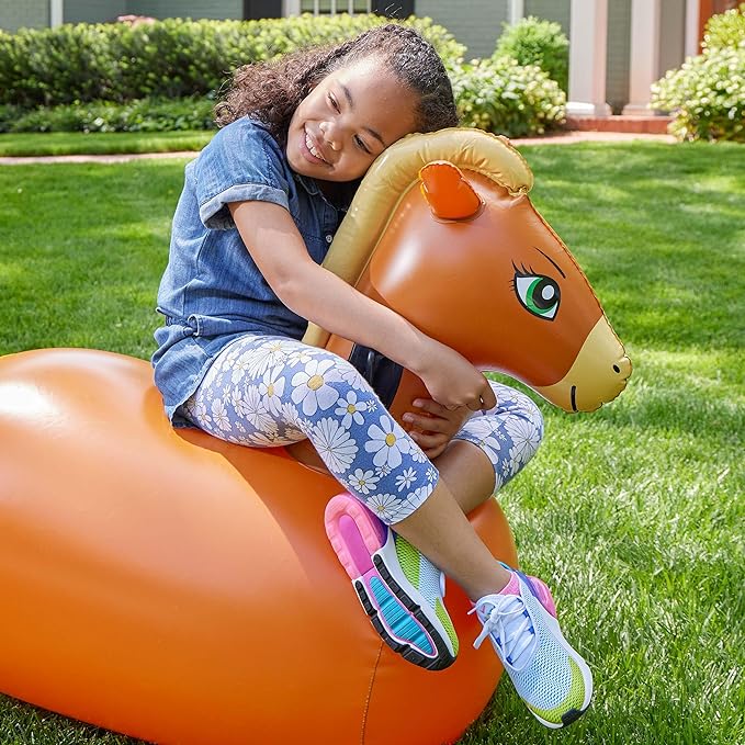 Hearthsong Hop N Go Inflatable Riding Bouncy Horse Hopping Toys - Image 6