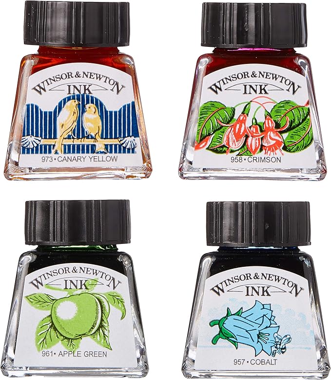 Winsor & Newton Collection Drawing Ink Set, Vibrant Tones by WinsorNewton