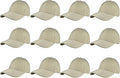 Gelante Plain Blank Baseball Caps Adjustable Back Strap Wholesale LOT 12 PC'S