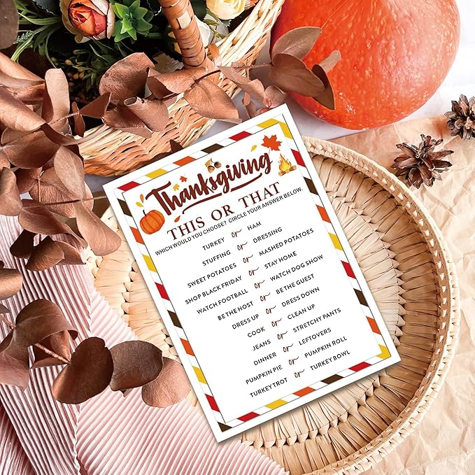 Thanksgiving Party Icebreaker Games Cards - Image 3