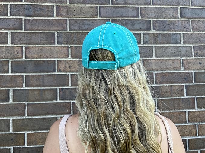 Funky Junque Distressed Vintage Baseball Cap - Embroidered Patch Women's Hat - Holiday, Lifestyle & Patriotic Designs