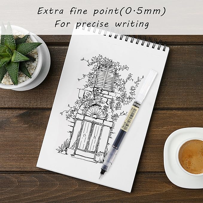 RIANCY Liquid Ink Rollerball Gel Pens, 0.5mm Extra Fine Point Tip, 24ct - Image 5