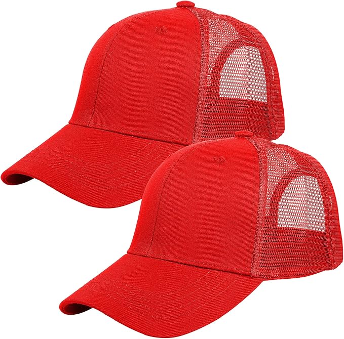 Falari Trucker Hat Baseball Cap Structured Plain Design 6 Panel, Adjustable Size