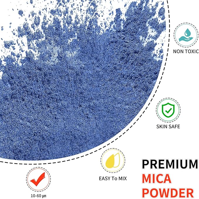 Mica Powder - 100g Mica Powder for Epoxy Resin - Metallic Color Pigment for - Image 2