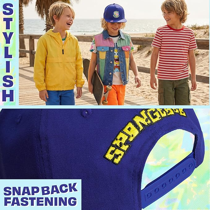 Spongebob | Minecraft | Fortnite | Super Mario | Kids Baseball Cap & Sunglasses with UV Protection, Gifts for Boys